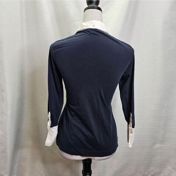 Brooks Brothers Navy Blue Long Sleeve Polo Shirt Size XS - Picture 9 of 9
